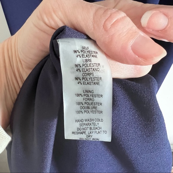 Vince Camuto Navy Off Shoulder Formal Gown - Picture 9 of 9